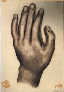 1930 "La mano" by Frida Kahlo