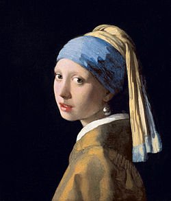 1665, "Meisje met de pare" | "La joven de la perla" by ©Johannes Vermeer