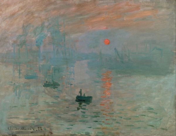 1874, "Impression, Sunrise" by Claude Monet
